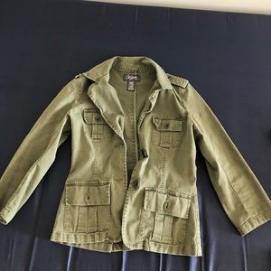 Army green 3/4 sleeve jacket